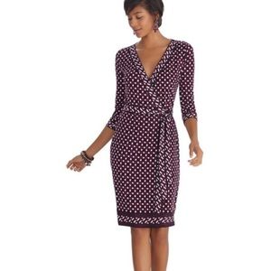 EUC White House Black Market Wrap Dress. Long sleeve. Size 14